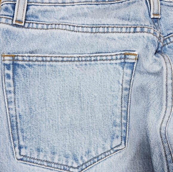 FRAME Le Slouch Distressed High Waist Straight Leg Jeans In Limelight 26 - Picture 12 of 13